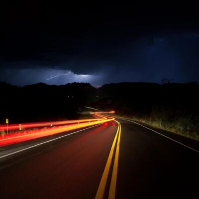 lighting, thunderstorm, flash lightning, thor, road, trafik, clo