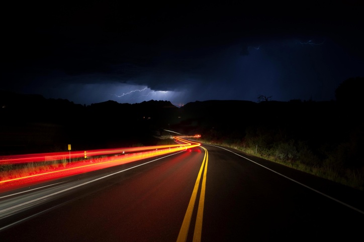 lighting, thunderstorm, flash lightning, thor, road, trafik, clo
